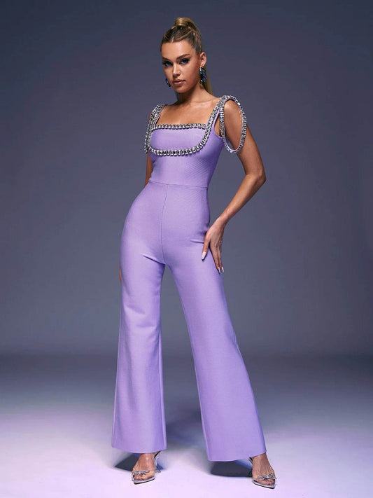 Kim Crystal Bandage Jumpsuit - REBECATHELABEL